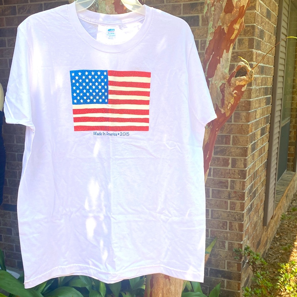 American Flag Graphic White t shirt 🇺🇸